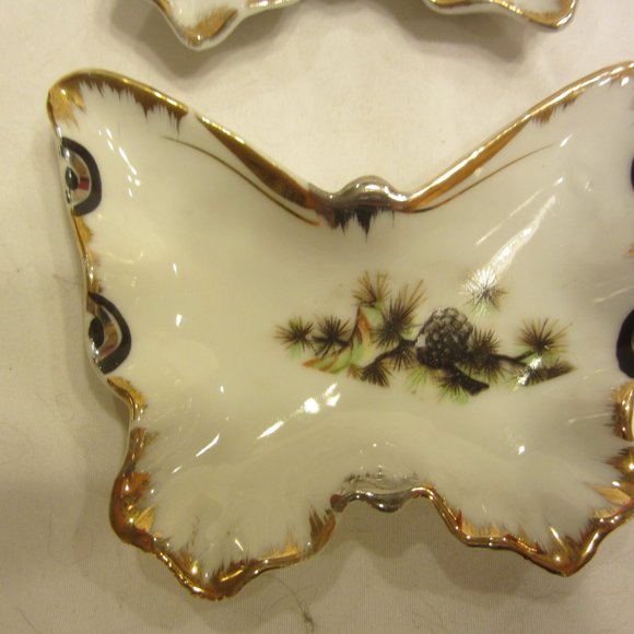 VTG 60'S SET OF 3 BUTTERFLY NESTING DISHES - Picture 4 of 8